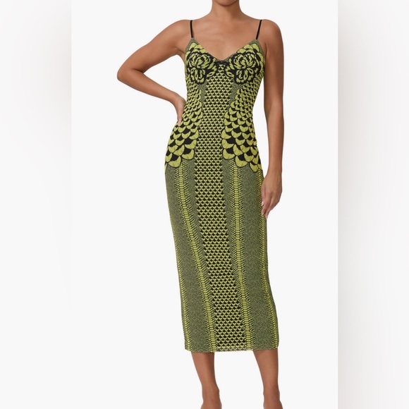 AFRM Amina Mesh Midi Slipdress - Picture 2 of 3